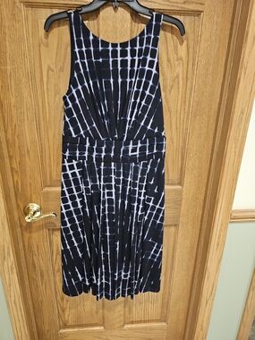 Donna Karan Navy Blue Dress with Subtle Sheen